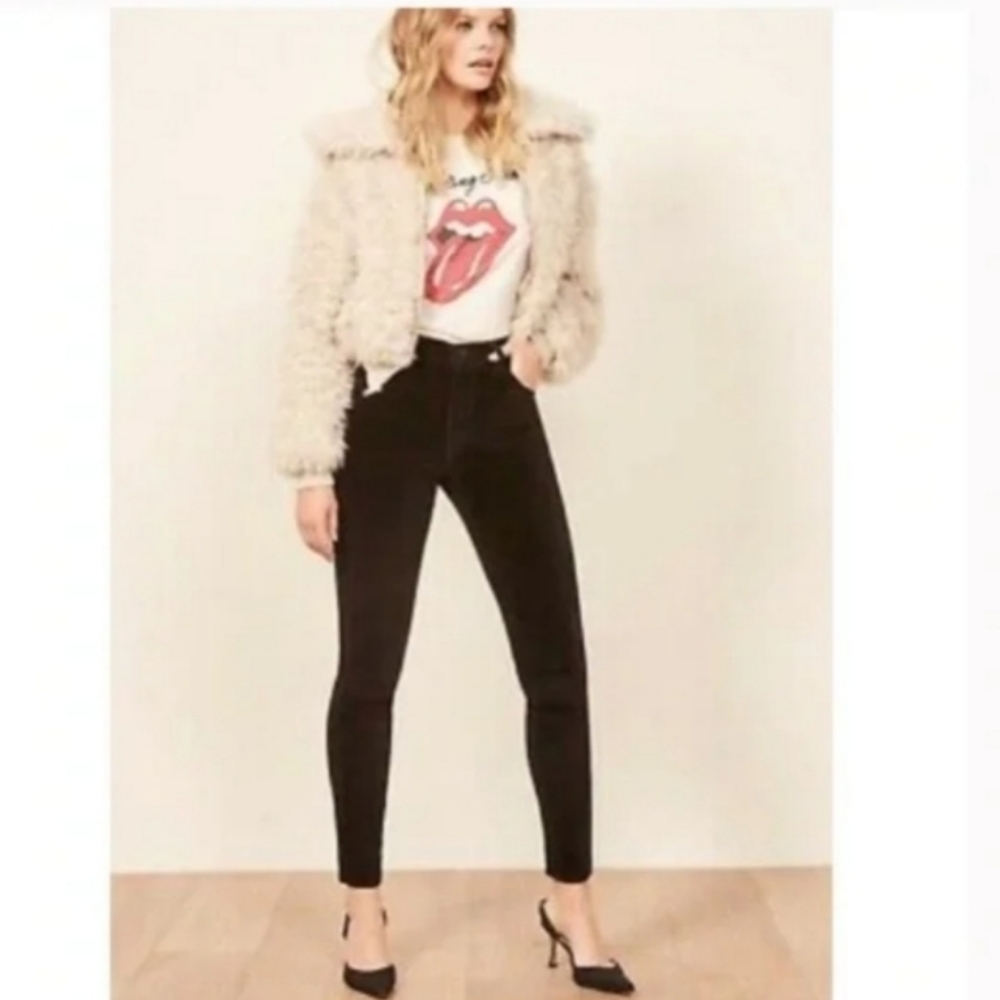 Reformation Black Velvet Pants. Size 29 Timeless Classic Pant.
